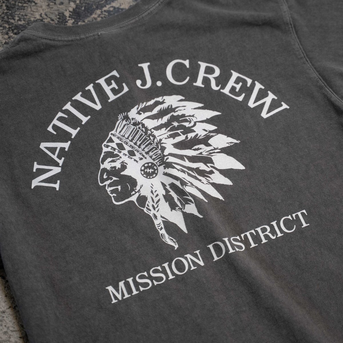 MISSION DISTRICT CREW Tシャツ　グレー Gray】NATIVE J.CREW MISSION DISTRICT T-SHIRTS T