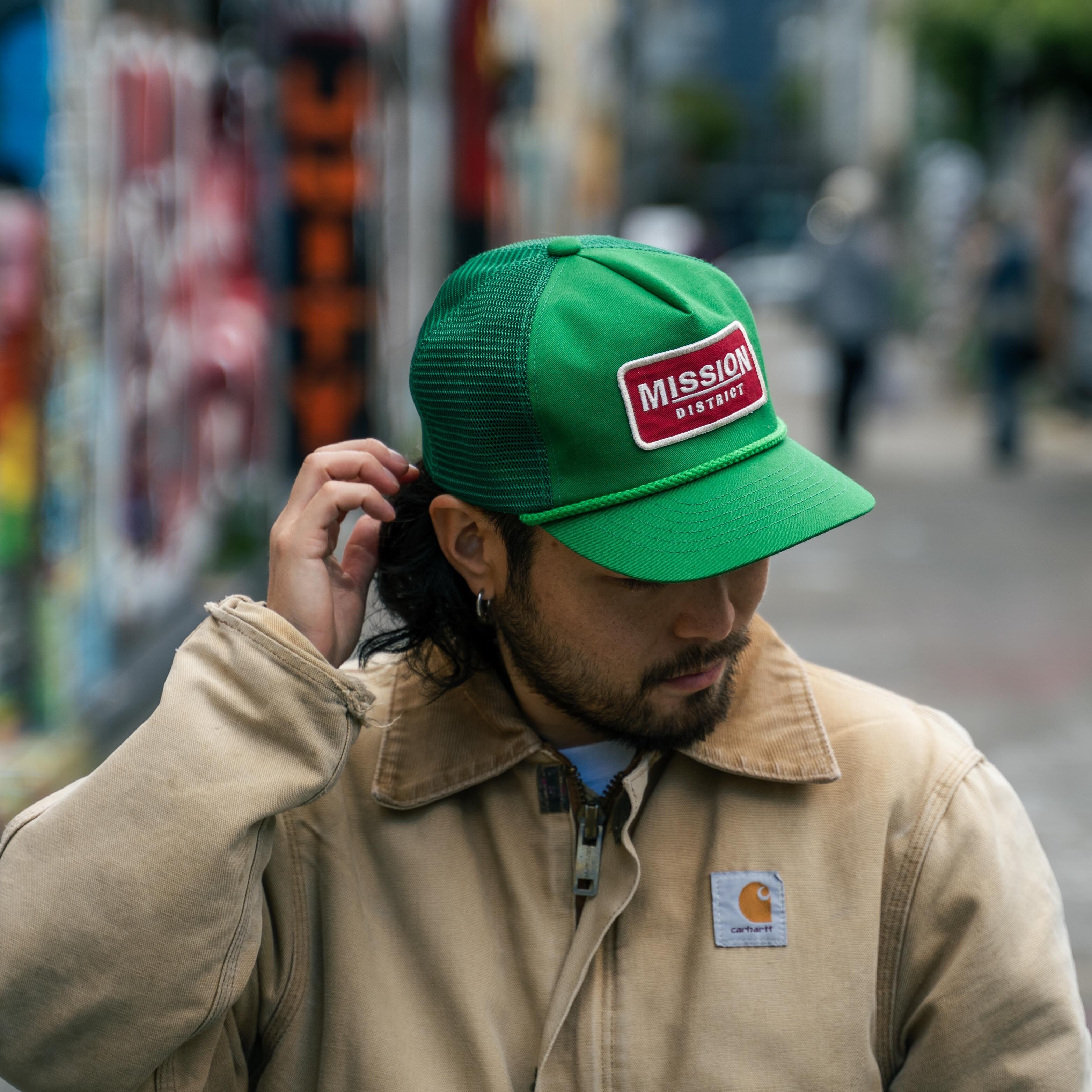 Green】MISSION DISTRICT TRUCKER CAP | NATIVE JA