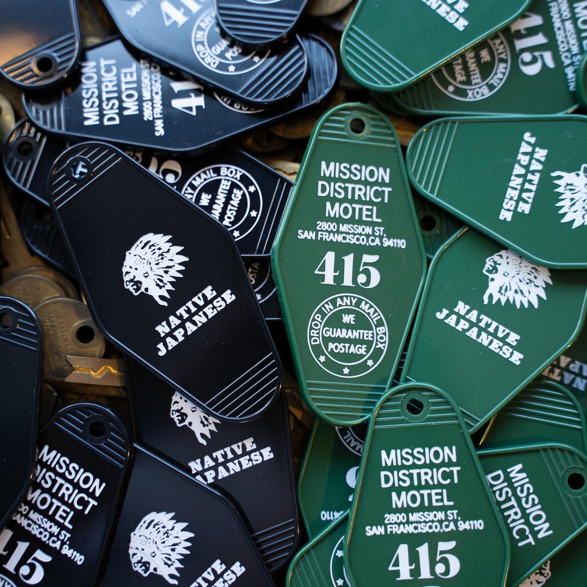 MISSION DISTRICT MOTEL KEY TAG(Green) | NATIVE