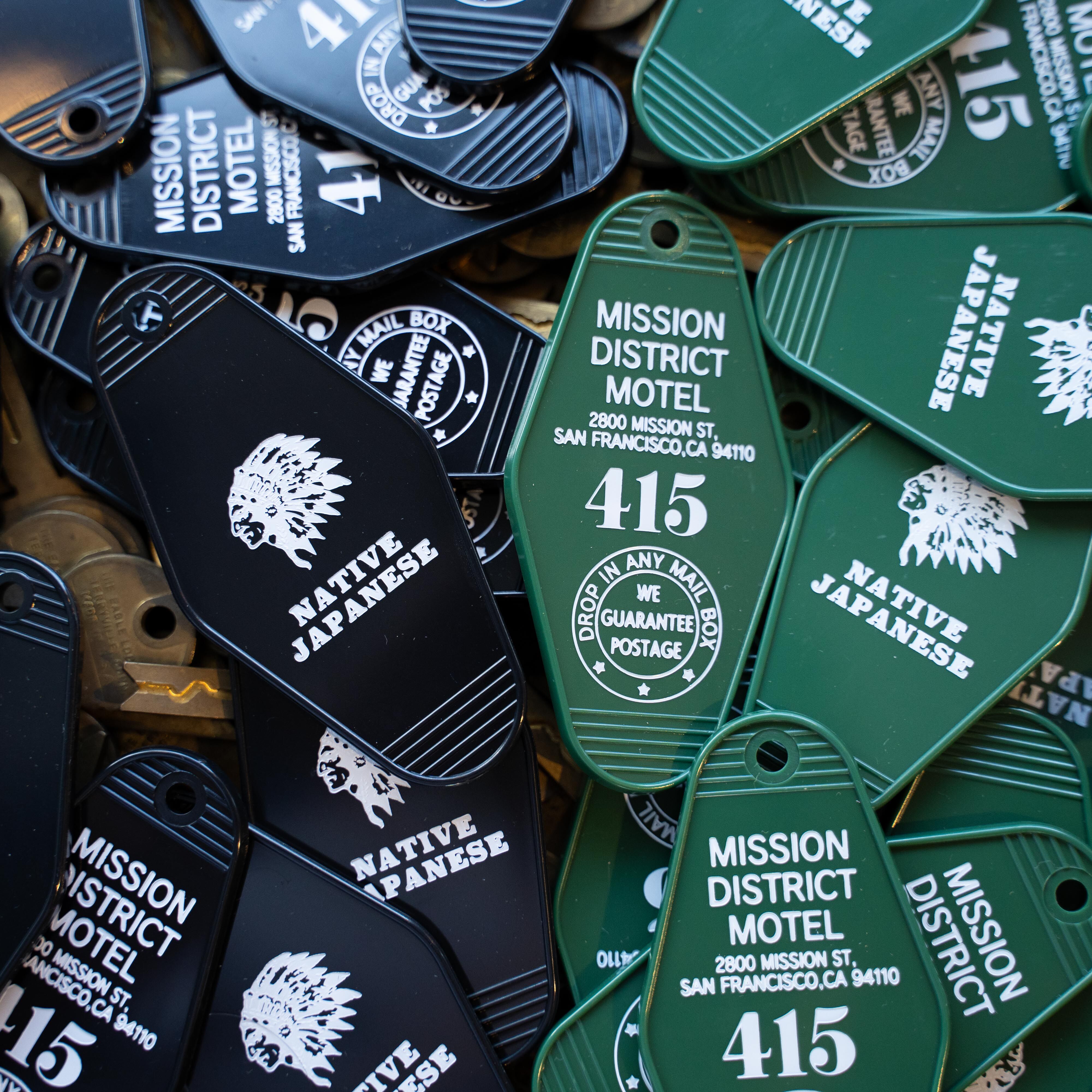 MISSION DISTRICT MOTEL KEY TAG(Green) | NATIVE