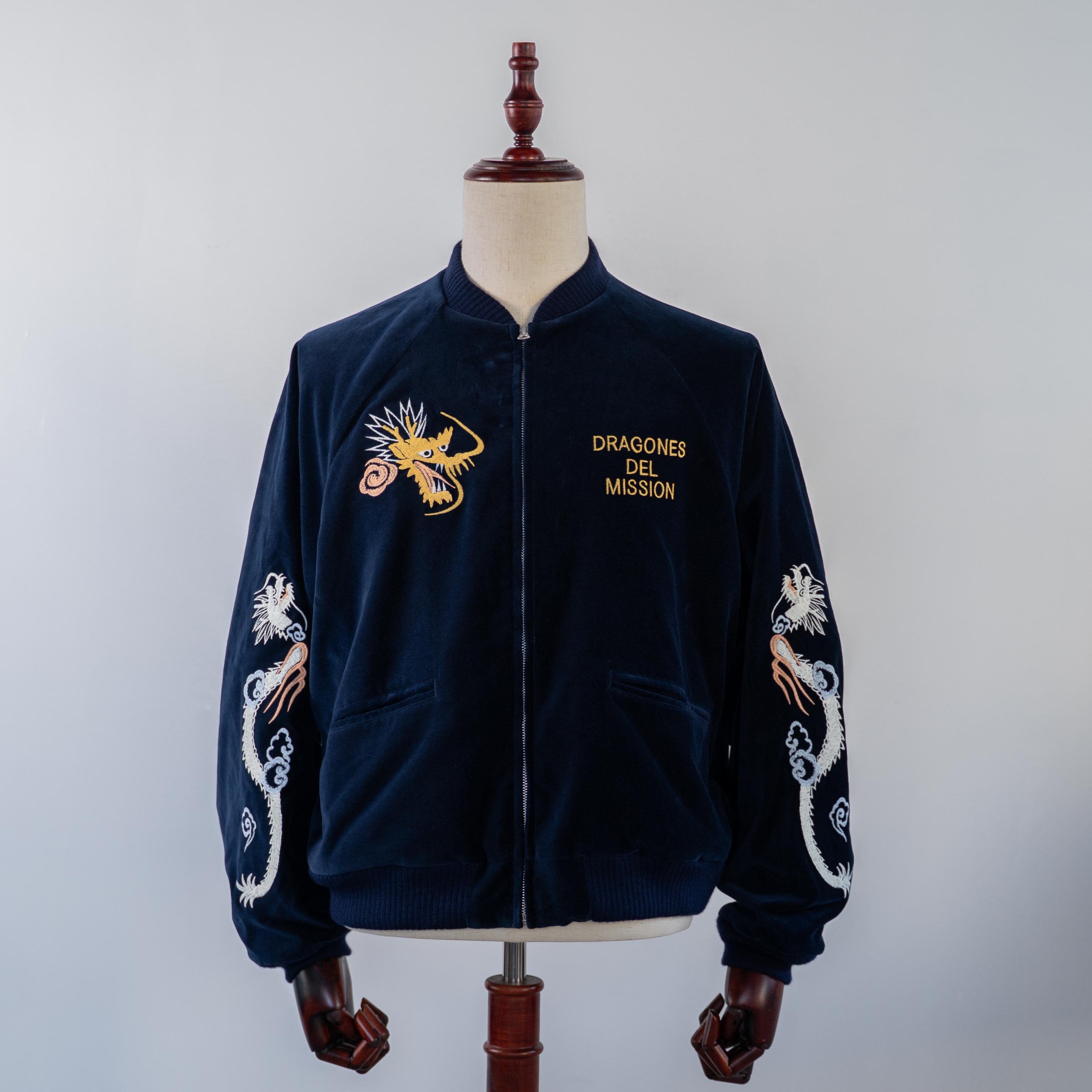 【新品】別珍DRAGONES DEL MISSION Velveteen Navy】DRAGONES DEL MISSION Velveteen Jacket | N