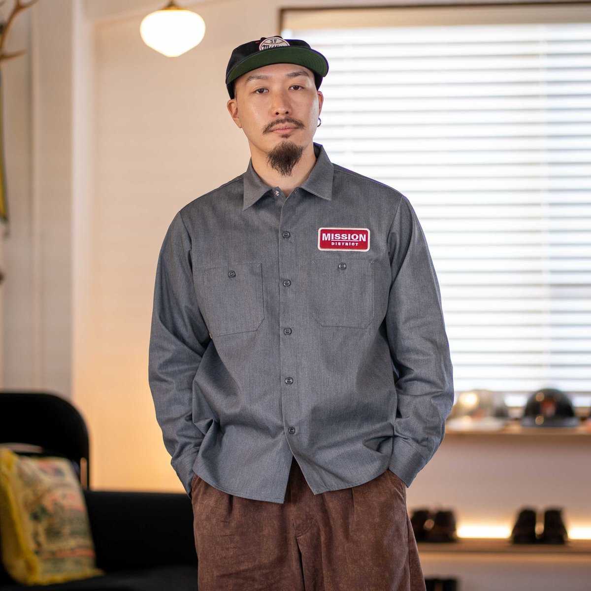MT-415 ORIGINAL LONG-SLEEVE WORK SHIRT(Gray) |