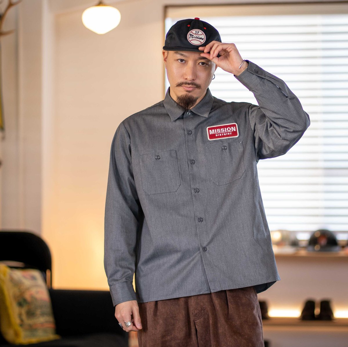 MT-415 ORIGINAL LONG-SLEEVE WORK SHIRT(Gray) |