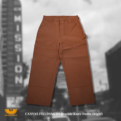 【BROWN】CANVAS FIELDSMITH Double Knee Pants【Rigid】