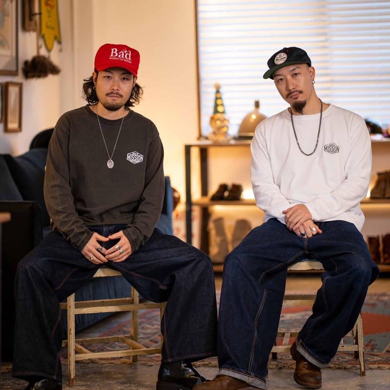 MISSION DISTRICT 81 ロングスリーブ 24th st. Mission Motors Long Sleeve T shirt (Wh