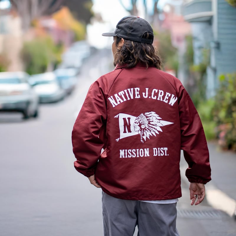 MISSIONDISTRICTネイティブジャパニーズ　コーチジャケット ブラウン SF MISSIONS COACH JACKET (Brown) | NATIVE JAPAN