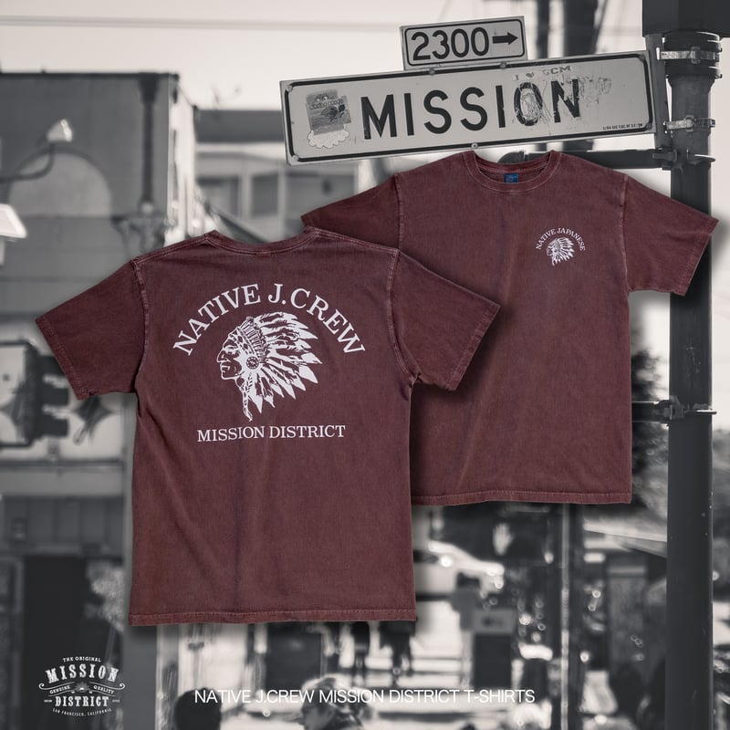 Bordeaux】NATIVE J.CREW MISSION DISTRICT T-SHIR
