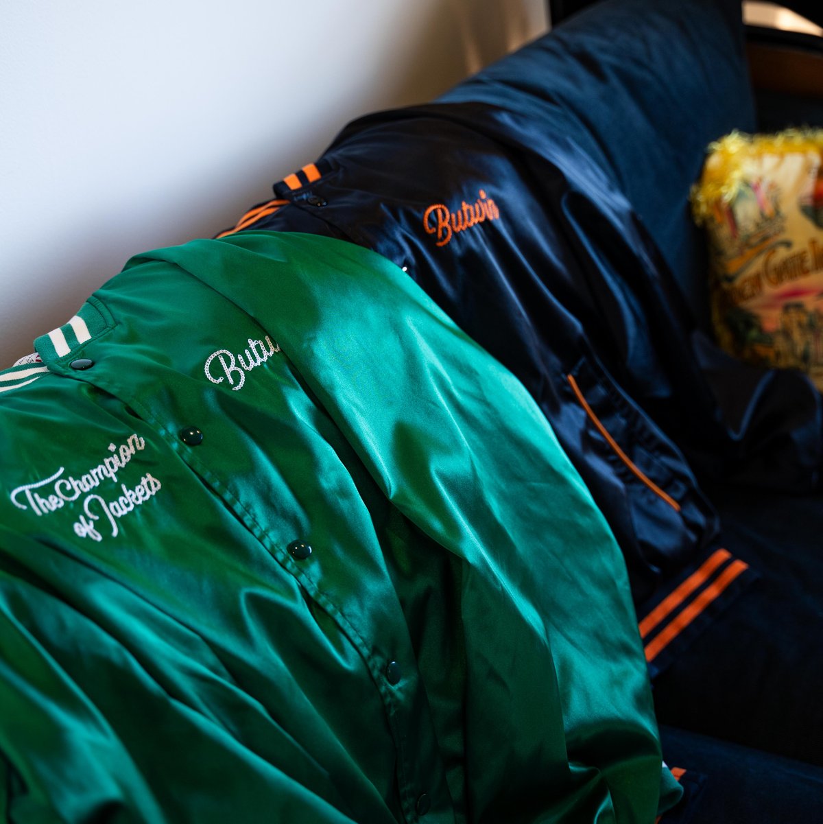 BUTWIN × MISSION DISTRICT】SATIN AWARD JACKET ( BUTWIN × MISSION DISTRICT】SATIN AWARD JACKET (