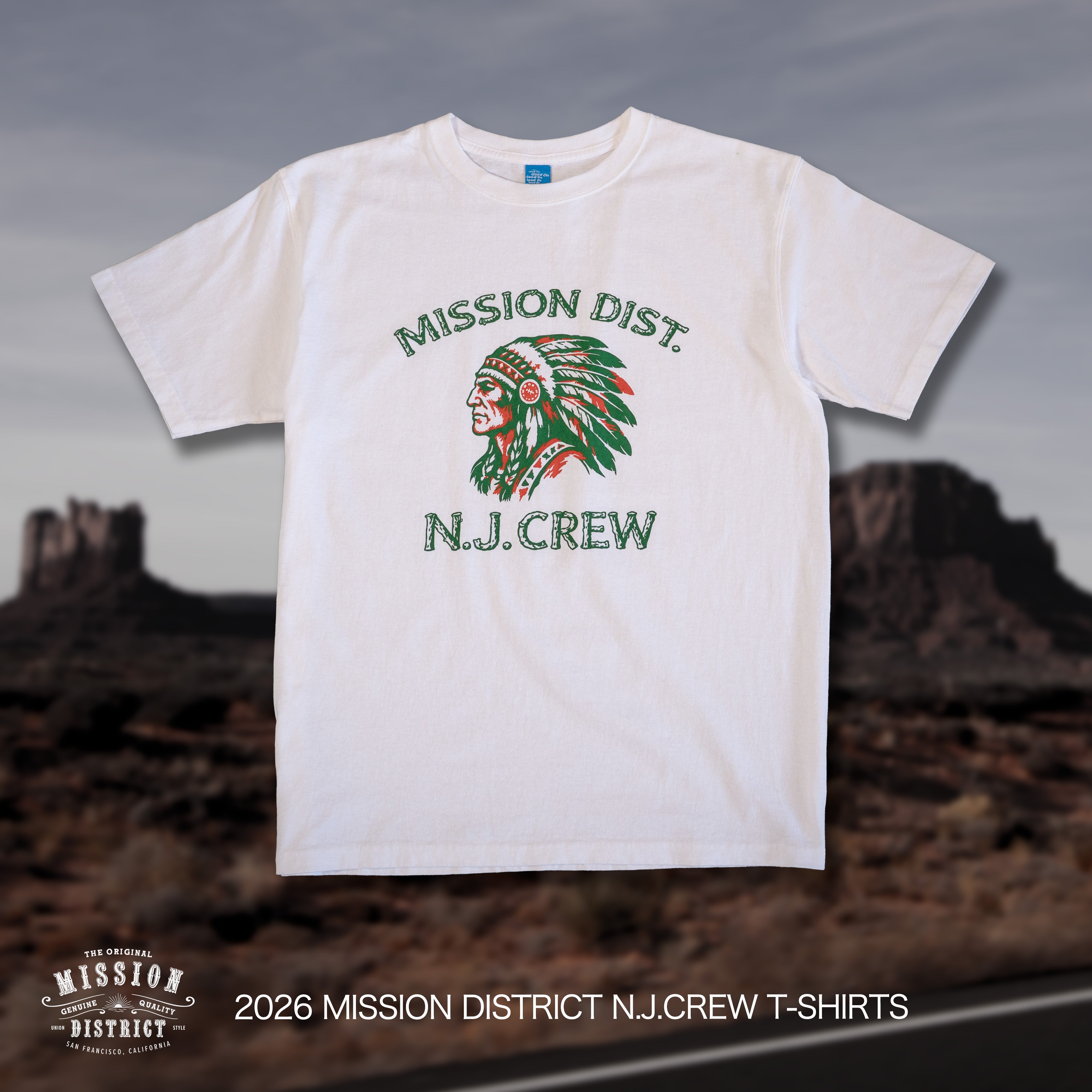 White】2026 MISSION DISTRICTN.J.CREW T-shirt【受