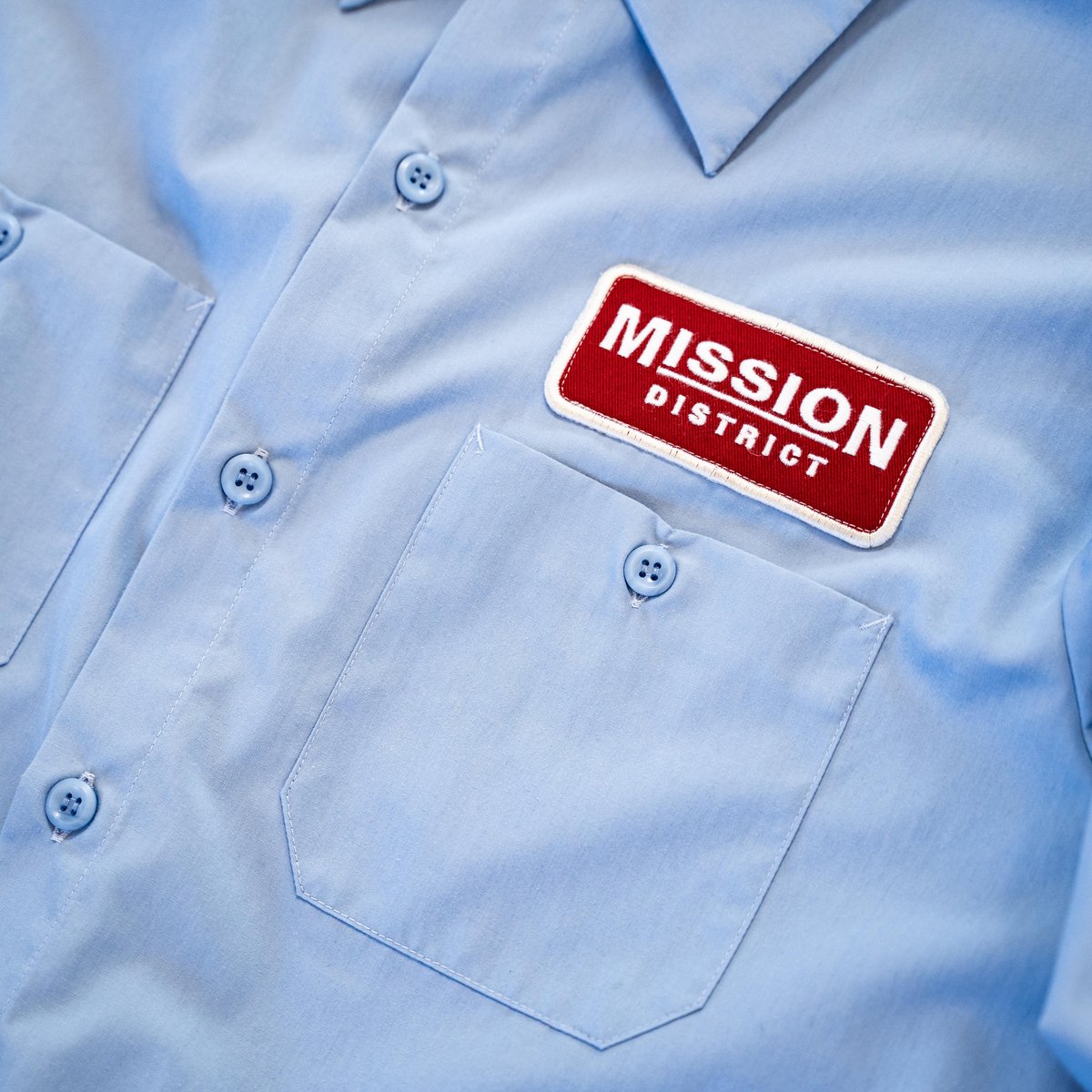 MT-415 ORIGINAL LONG-SLEEVE WORK SHIRT(Sax Blue