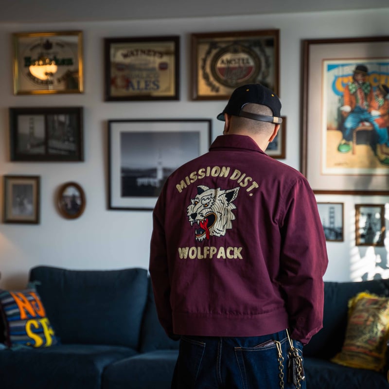 Burgundy】MISSION DIST. WOLFPACK JACKET | NATIV