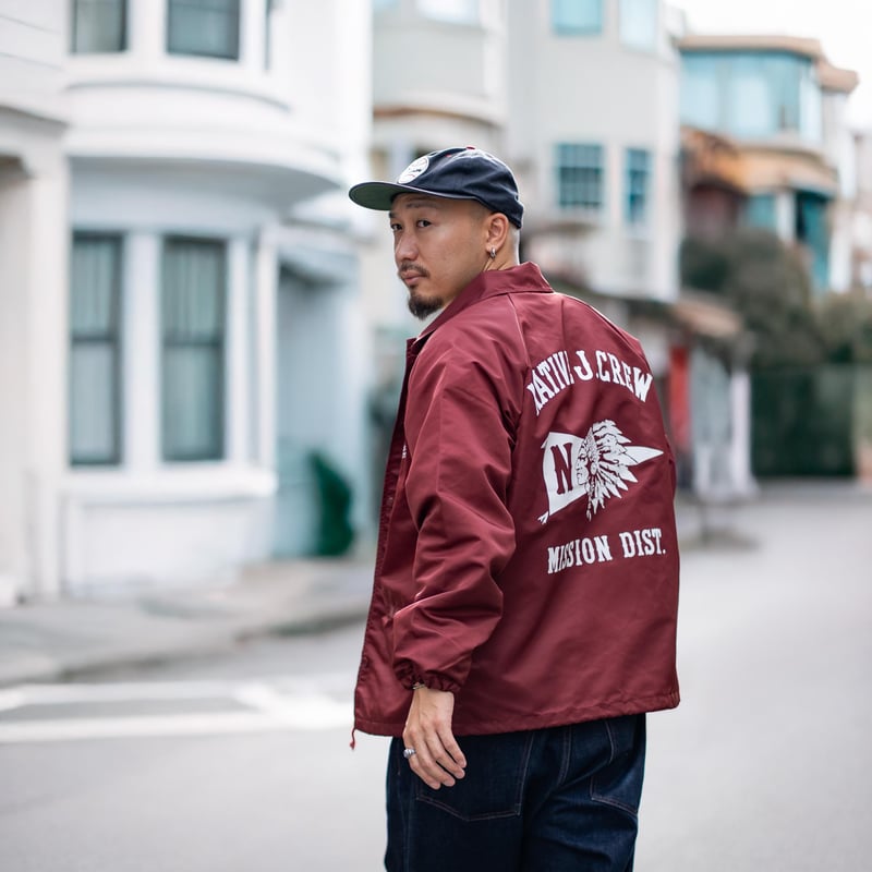 MISSIONDISTRICTネイティブジャパニーズ　コーチジャケット ブラウン SF MISSIONS COACH JACKET (Brown) | NATIVE JAPAN