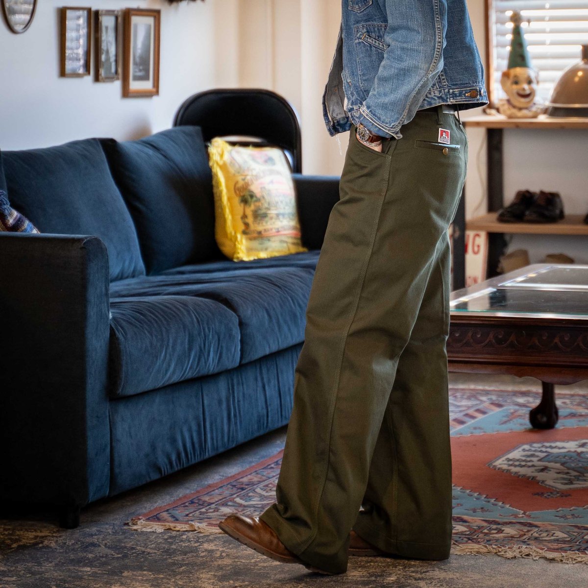Green】BEN DAVIS EXTRA WIDE WORKERS PANTS MISSI
