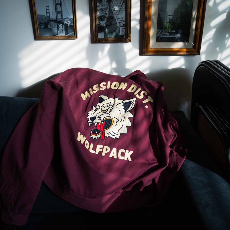 Burgundy】MISSION DIST. WOLFPACK JACKET | NATIV