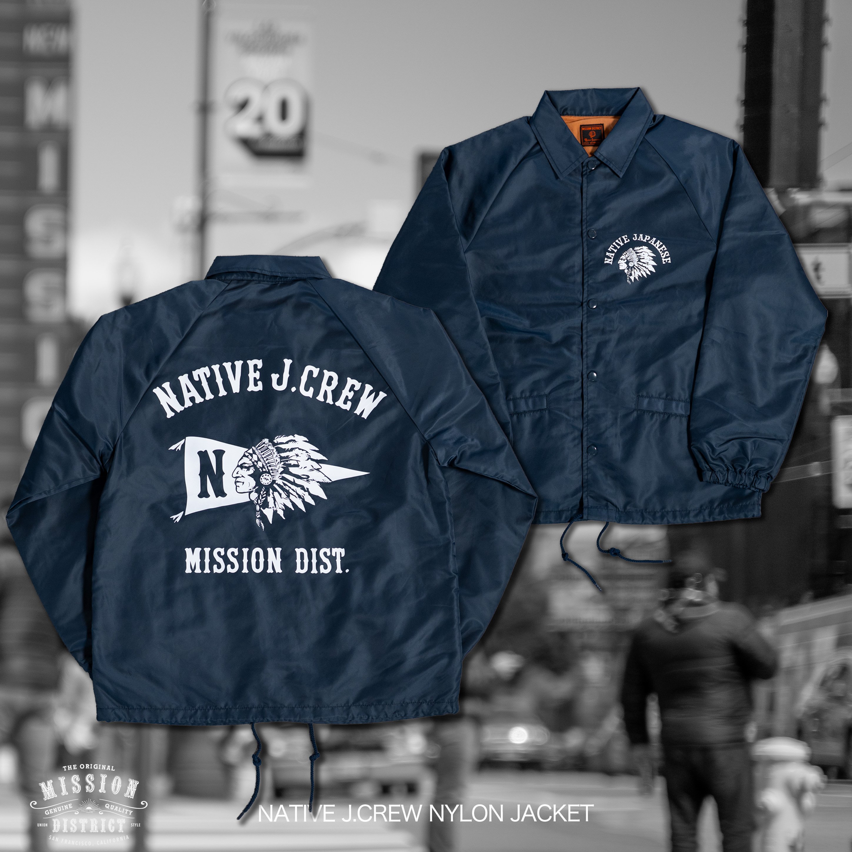 Navy】NATIVE J.CREW NYLON JACKET | NATIVE JAPAN