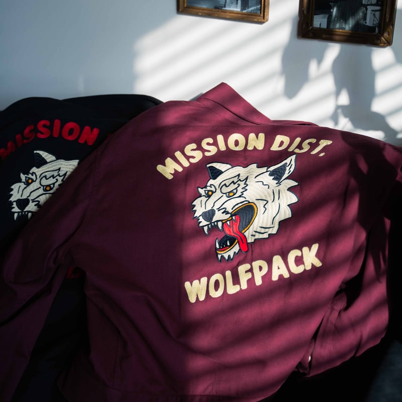 Burgundy】MISSION DIST. WOLFPACK JACKET | NATIV