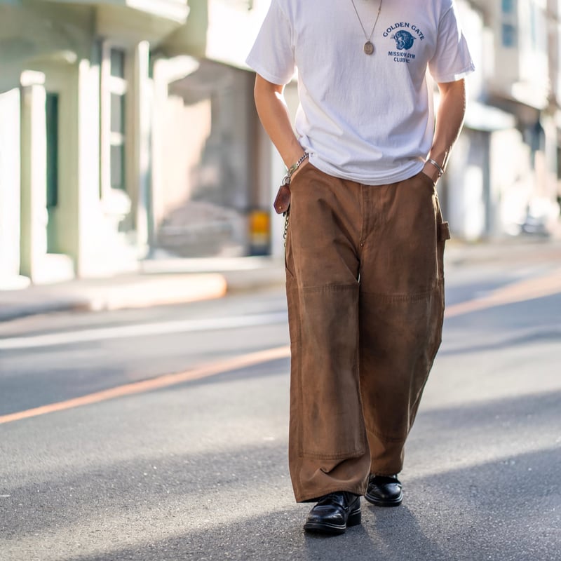 BROWN】CANVAS FIELDSMITH Double Knee Pants【Vint