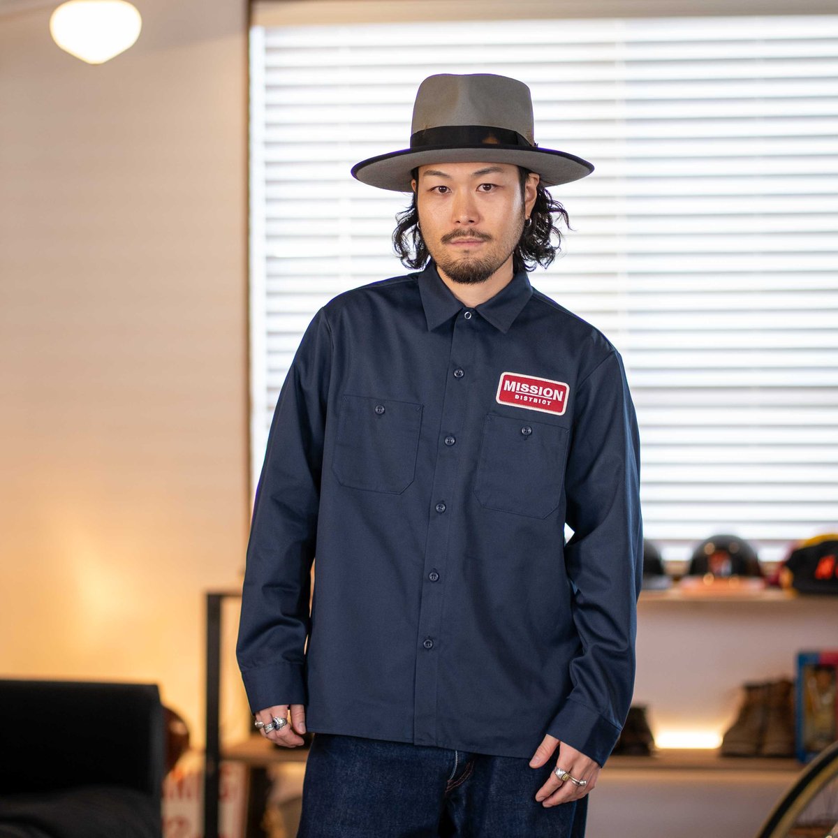 MT-415 ORIGINAL LONG-SLEEVE WORK SHIRT(Navy) |