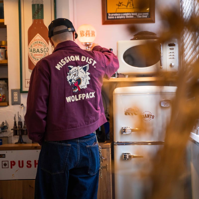 Burgundy】MISSION DIST. WOLFPACK JACKET | NATIV