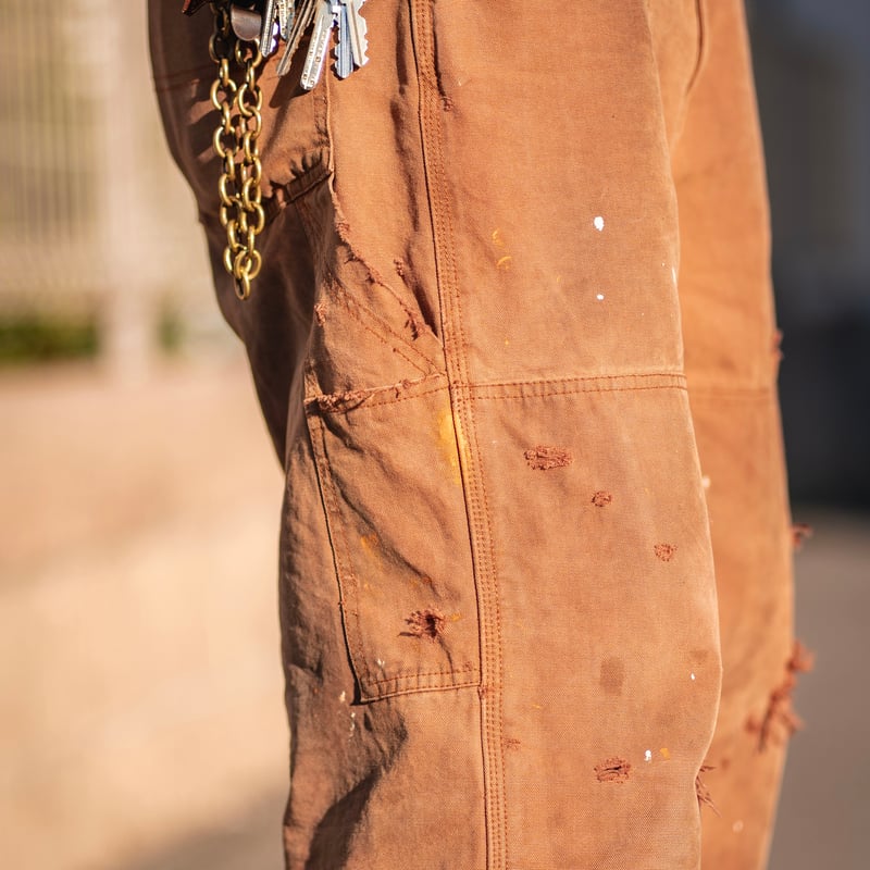 BROWN】CANVAS FIELDSMITH Double Knee Pants【Vint