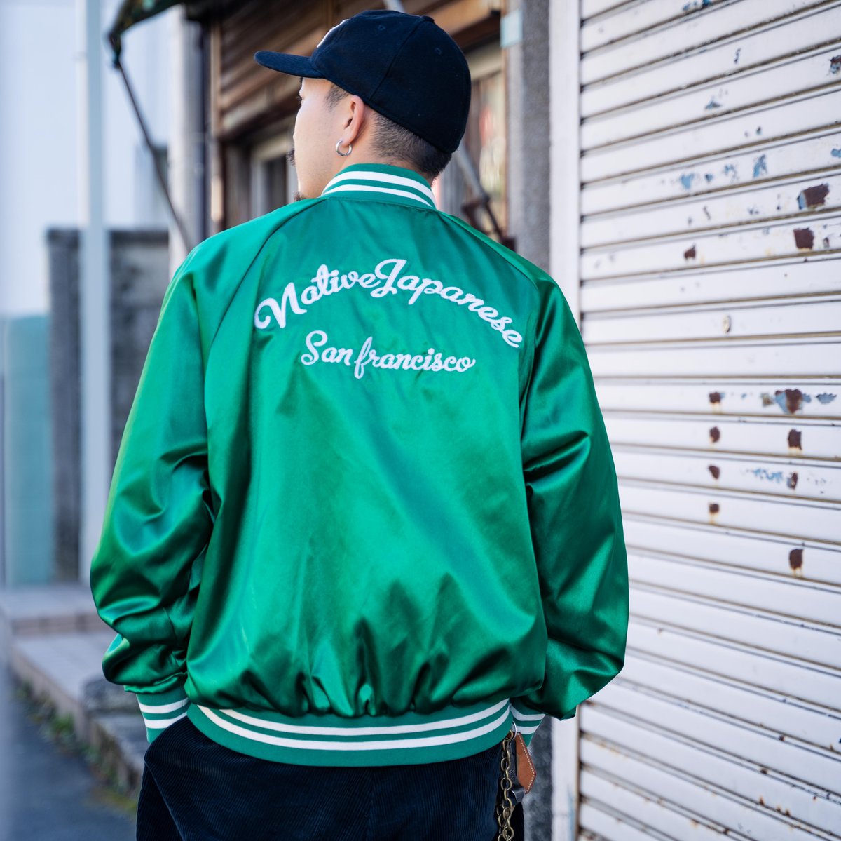 BUTWIN × MISSION DISTRICT】SATIN AWARD JACKET (...