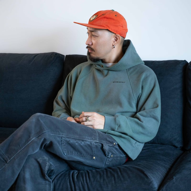 MISSION DISTRICT SUN FADED パーカー Lサイズ GREEN】MISSION DISTRICT SUN FADED PULLOVER HOOD