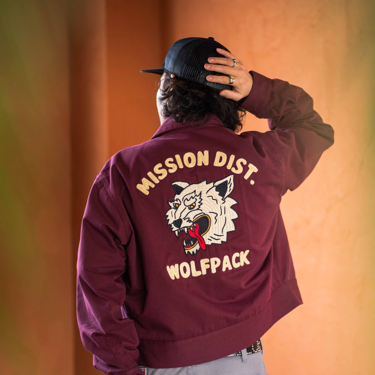 ネイティブジャパニーズMISSION DIST. WOLFPACK JACKET Burgundy】MISSION DIST. WOLFPACK JACKET | NATIV