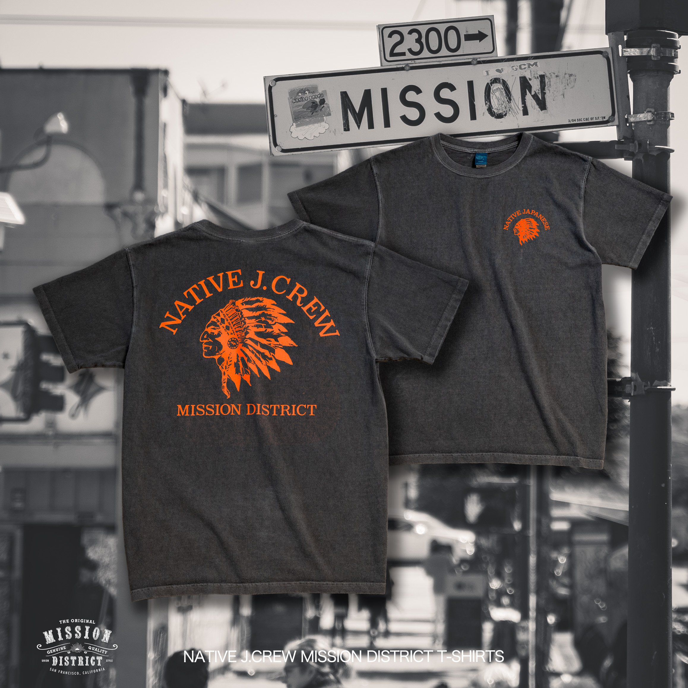 トップス NATIVE J.CREW MISSION DISTRICT Black】NATIVE J.CREW MISSION DISTRICT T-SHIRTS