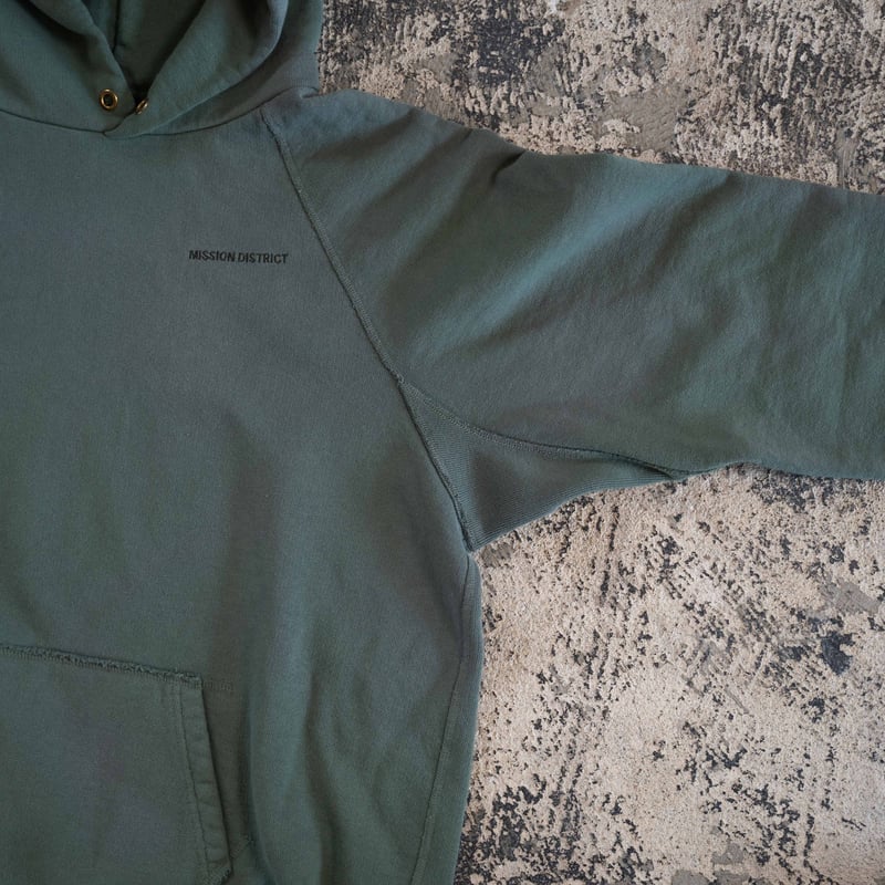GREEN】MISSION DISTRICT SUN FADED PULLOVER HOOD
