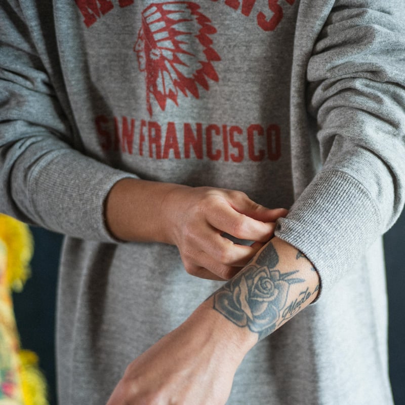 MISSIONS FOOTBALL SF TEE (Red)【A.G.SPALDING & B