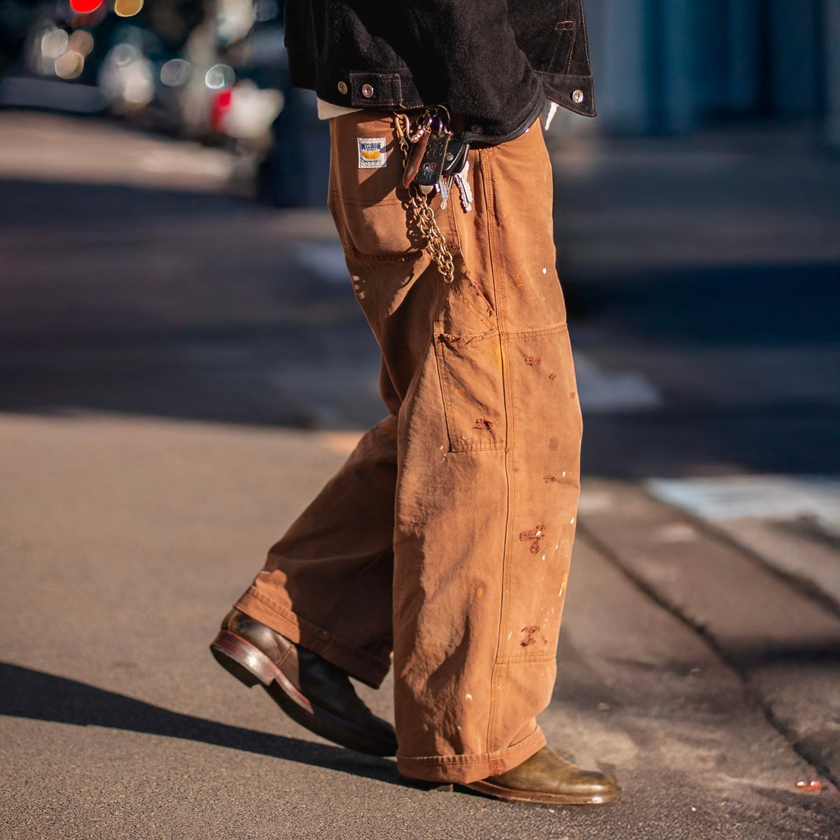 BROWN】CANVAS FIELDSMITH Double Knee Pants【Vint