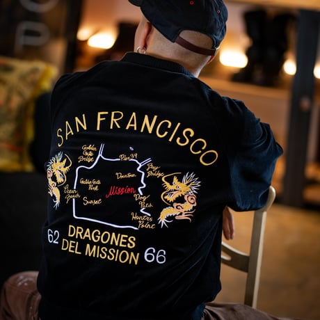 【Black】DRAGONES DEL MISSION Velveteen Jacket