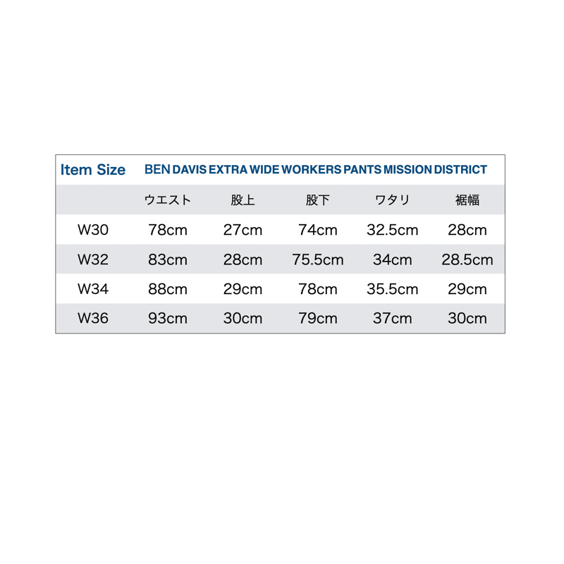 Black】BEN DAVIS EXTRA WIDE WORKERS PANTS MISSI