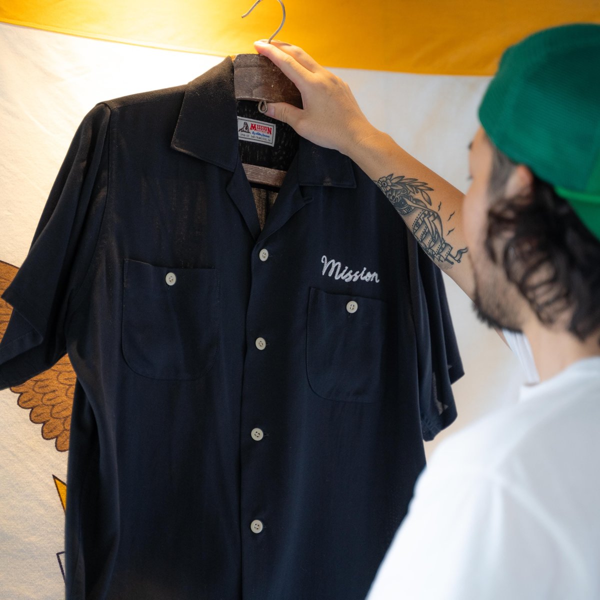 MISSION BOWLING SHIRT(Black) | NATIVE JAPANESE