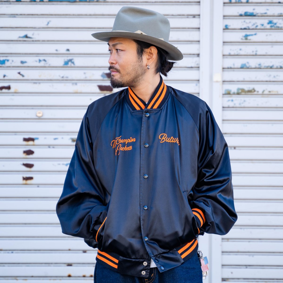 BUTWIN × MISSION DISTRICT】SATIN AWARD JACKET ( BUTWIN × MISSION DISTRICT】SATIN AWARD JACKET (