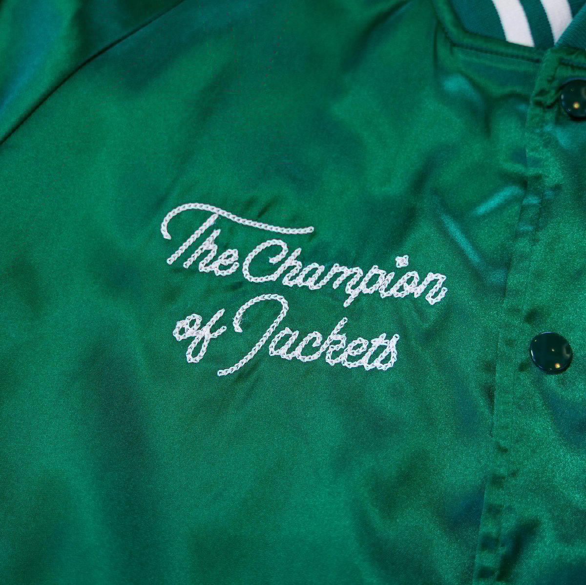 BUTWIN × MISSION DISTRICT】SATIN AWARD JACKET (