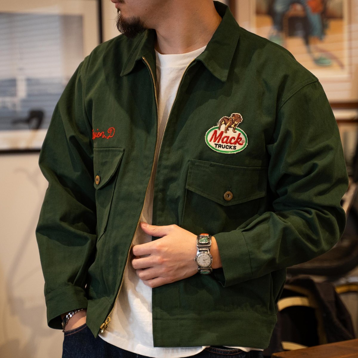 Green】 TYPE M-50 DRIVER JACKET【MISSION DISTRIC