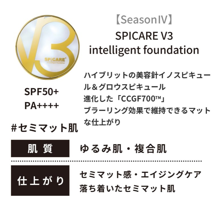 公式認定ストア】V3インテリジェントファンデーション（スピケアV3/針