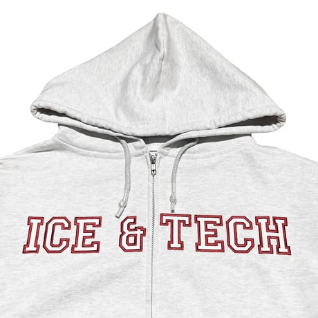 COLLEGE ZIP HOOD [LT.GRAY]