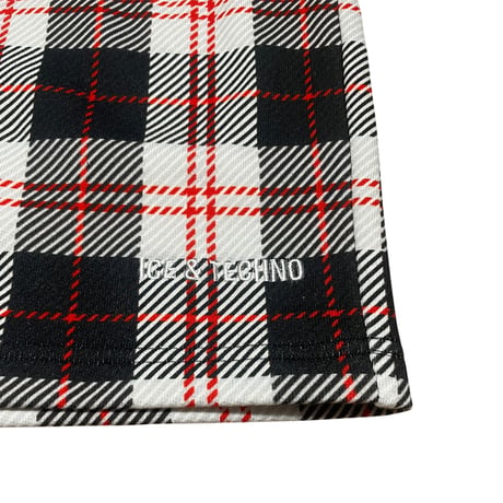 TARTAN SWEAT SHORTS [BLACK X RED]
