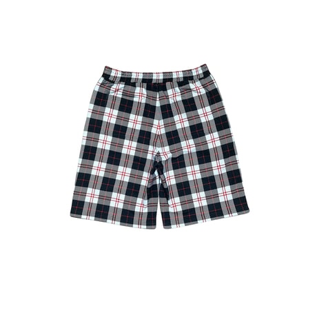 TARTAN SWEAT SHORTS [BLACK X RED]