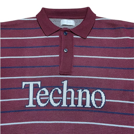 TECHNO LOGOTYPE GAME KNIT [BURGUNDY]