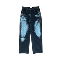 PRINTED WHISKER DENIM [BLACK]