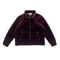 VELOUR WORK JACKET [BURGUNDY]