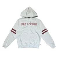 COLLEGE ZIP HOOD [LT.GRAY]