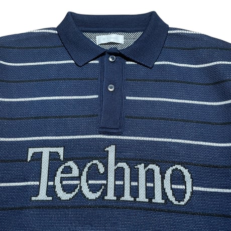 TECHNO LOGOTYPE GAME KNIT [NAVY]