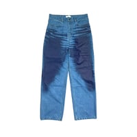 PRINTED WHISKER DENIM [BLUE x NAVY]