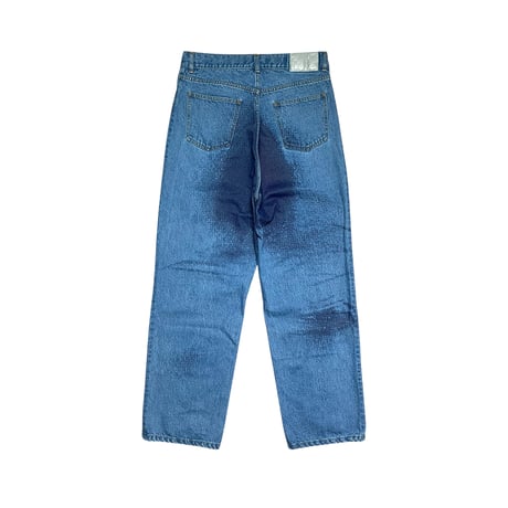 PRINTED WHISKER DENIM [BLUE x NAVY]