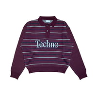 TECHNO LOGOTYPE GAME KNIT [BURGUNDY]