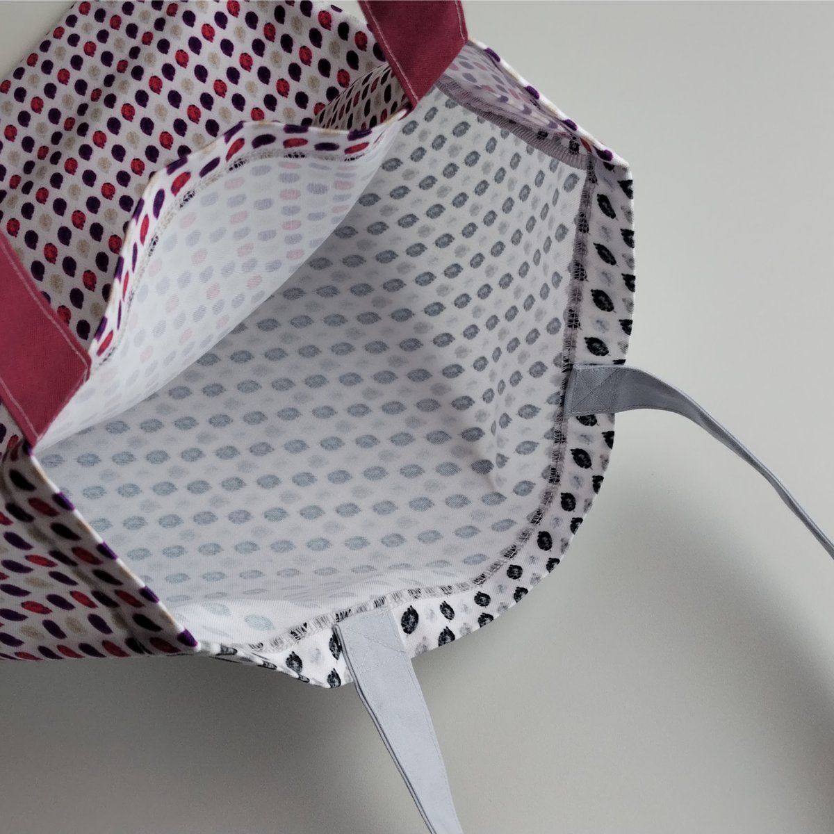 ギンガムチェック風トートバッグ 【Red】キーホルダー付 | ky